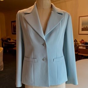 Vintage Linda Allard Ellen Tracy Pale Blue Blazer